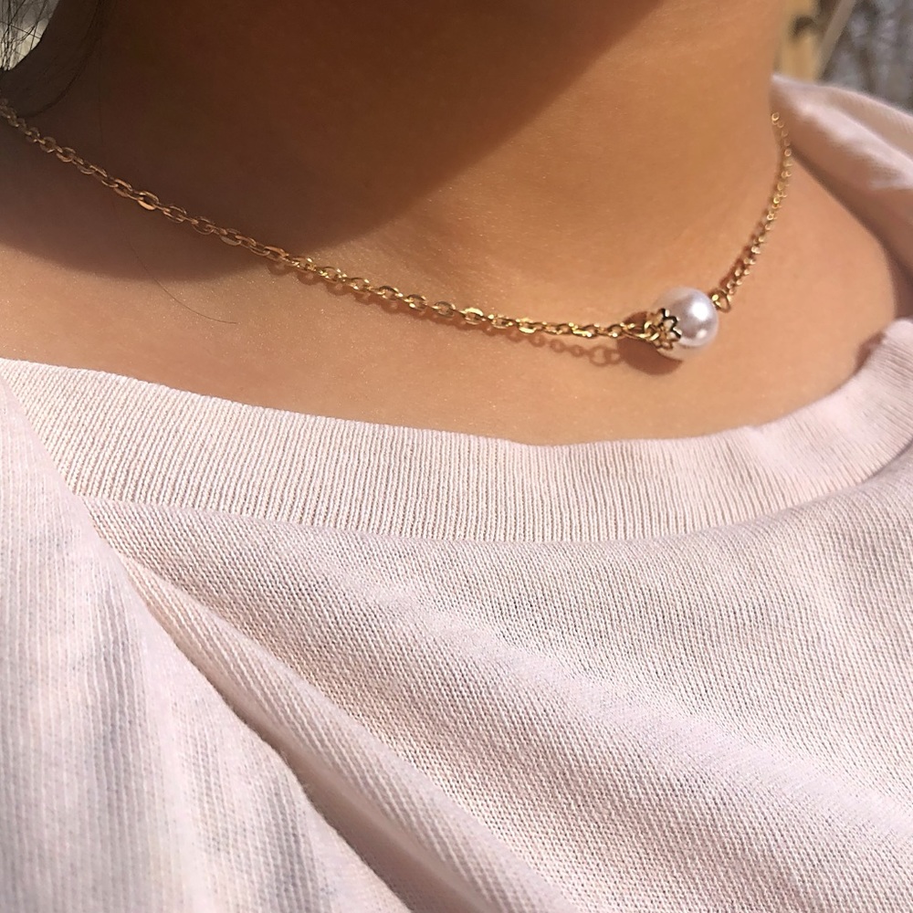 Gold Pearl Choker Necklace (4 for $20)